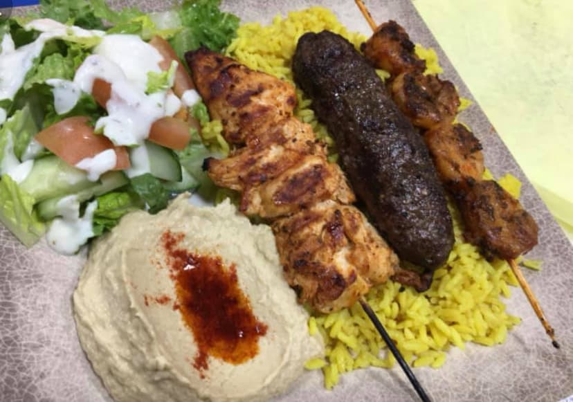 Freshly wrapped Mediterranean sandwich